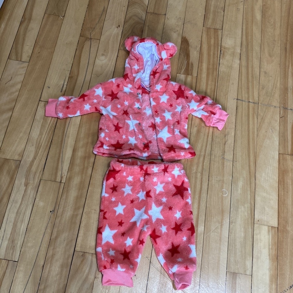 Girls Star Fleece Hoodie &  Sweatpamts Swearsuit Set !!! Babies 6-9 months